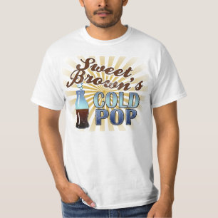 T-shirt vintage de style du bruit froid de Brown