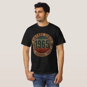 T-SHIRT VINTAGE DEPUIS 1965 TOUTES PIÈCES D'ORIGINE