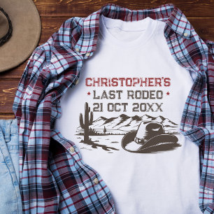T-shirt Vintage Dernière Rodéo Rustique Cowboy Bachelor Pa