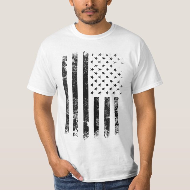 T-shirt vintage Drapeau américain patriotique (Devant)