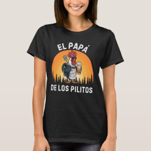 T-shirt Vintage El Papa de lo pollitos drôle espagnol Dia 