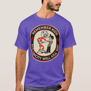 T-shirt vintage Électricité Vous Tuera Enfants Crewneck Sw