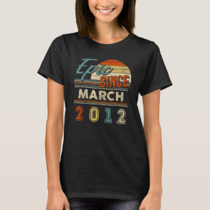 T-shirt Vintage Epic depuis mars 2012 Anniversaire de 10 a