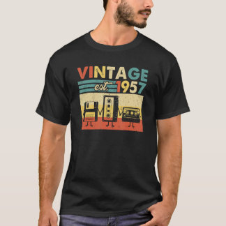T-shirt Vintage Est 1957 Cassette rétro 65e anniversaire 6