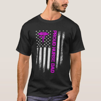 T-shirt Vintage États-Unis Drapeau Américain Fier infirmiè