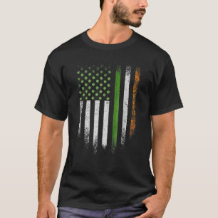 T-shirt Vintage États-Unis Irlandais Drapeau Irlande Drape