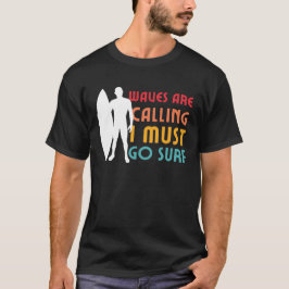 T-shirt Vintage été Vibes Waves appelle aller surf