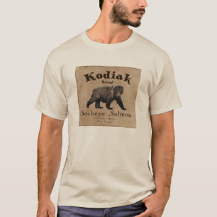 T-shirt Vintage Étiquette Saumon Kodiak