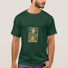 T-shirt Vintage Ex Libris Garden Path Bookplate Art 