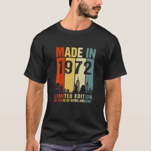 T-shirt Vintage Fabriqué En 1972 Édition Limitée 50 Ans Ap