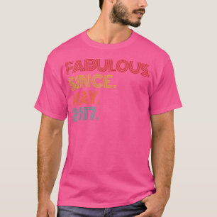 T-shirt Vintage fabuleux depuis mai 2017 Retro 6e annivers