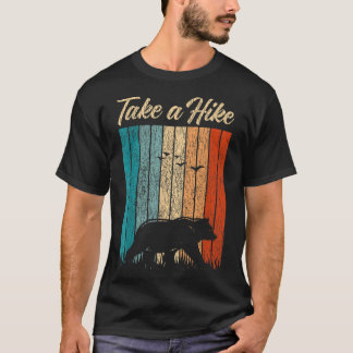 T-shirt Vintage Faire Une Randonnée En Plein Air Mountain 