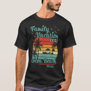 T-shirt Vintage Famille Vacances 2022 Florida Cocoa Beach