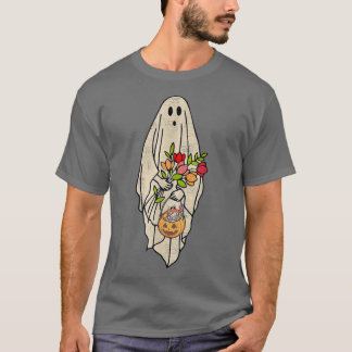 T-shirt Vintage Fantôme Halloween Citrouille Jack O Lant
