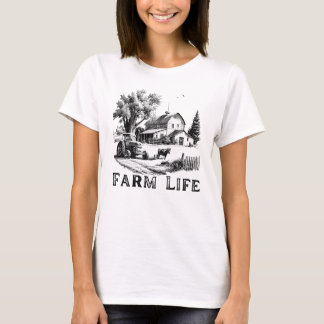 T-shirt Vintage Farm Life - Rustic Grange & Tractor Design