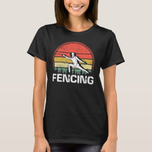 T-shirt Vintage Fencer Retro clôtures Sports Duel combat S