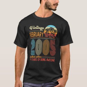 T-shirt Vintage février 2005 17 Ans 17ème B Jour Déco