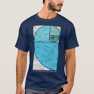 T-shirt Vintage Fibonacci Sequence Golden Ratio Spiral