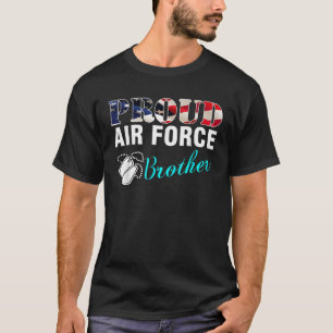 T-shirt Vintage fier frère de la Force aérienne avec drape