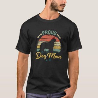 T-shirt Vintage Fière Terre-Neuve Mère Chien Rétro Mère de