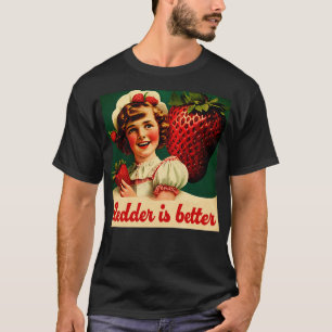 T-shirt Vintage Fille Fraise Amateurs de fraises