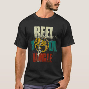 T-shirt Vintage Fishing Uncle Reel Cool Uncle Cadeau