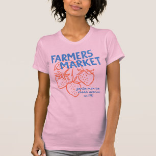 T-shirt vintage fraise du marché des agriculteurs