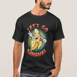 T-shirt Vintage Funny Banana Mème Let Us Go Banana Peace