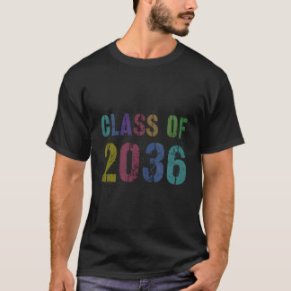T-shirt Vintage Future Class Of 2036 Graduation Maternelle