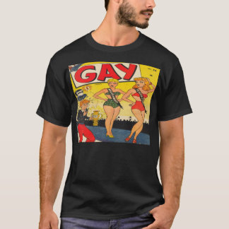 T-shirt vintage gai de bande dessinée des bandes