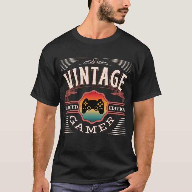 T-SHIRT VINTAGE GAMER LIMITED EDITION (Devant)