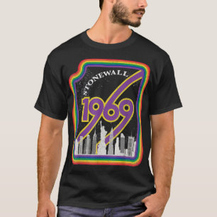 T-shirt Vintage Gay LGBTQ Stonewall 1969 Retro New York Sk