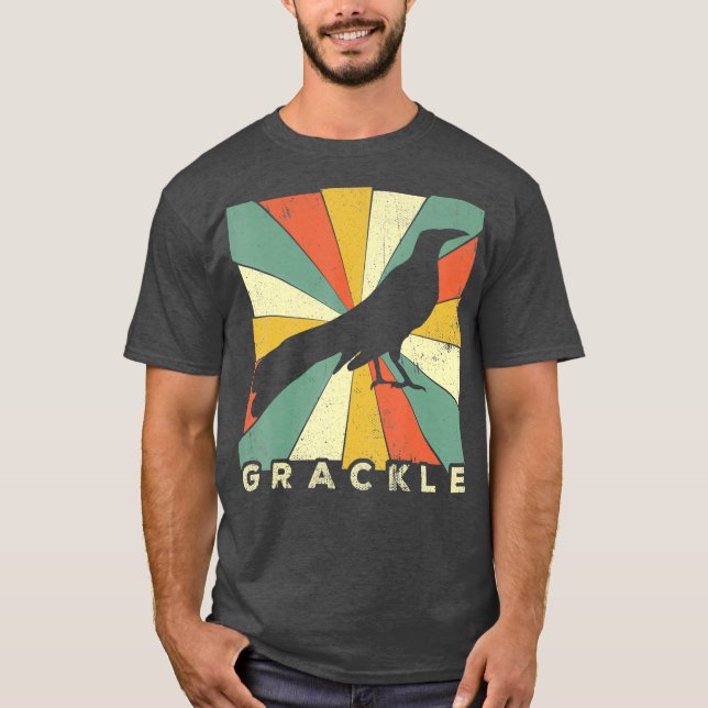 T-shirt Vintage Gracker Oiseau Amoureux Style Rétro Animal (Devant)