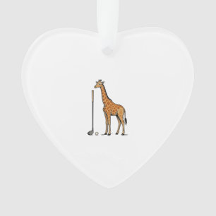 T-Shirt Vintage Gravure Vector Girafe Golf Desi