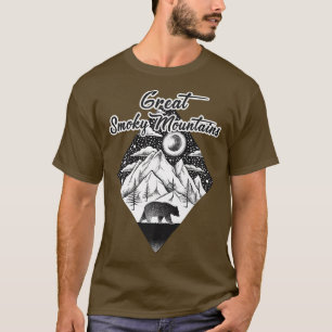 T-shirt Vintage Great Smotains Night Sky Wild Bear1