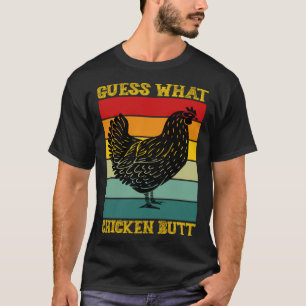 T-shirt Vintage Guess What Chicken Butt Farm Cul de Poulet