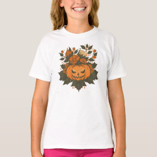 T-shirt Vintage/Halloween/Automne/citrouille
