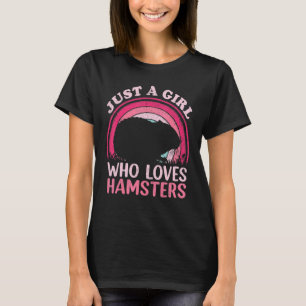 T-shirt Vintage Hamster Rétro Juste Une Fille Qui Aime Les