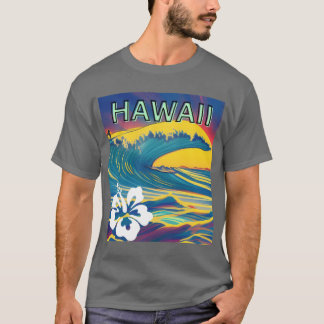 T-SHIRT VINTAGE HAWAII SURFING LABEL 5