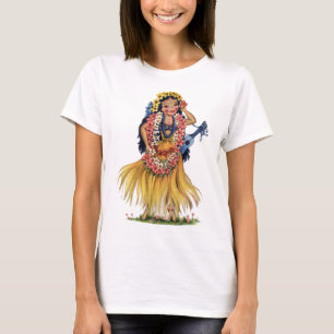 T-shirt Vintage Hawaiienne en tenue hula