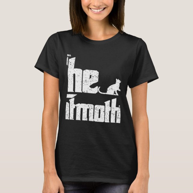 T-shirt Vintage He Cat Mother (Devant)