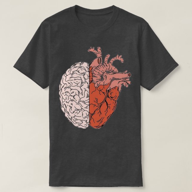 T-shirt Vintage Heart Anatomy (Design devant)