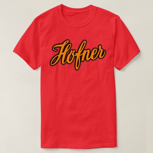 T-shirt Vintage Hofner Orange (Design devant)