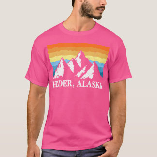 T-shirt Vintage Hyder Alaska Mountain Randonnée Souvenir P