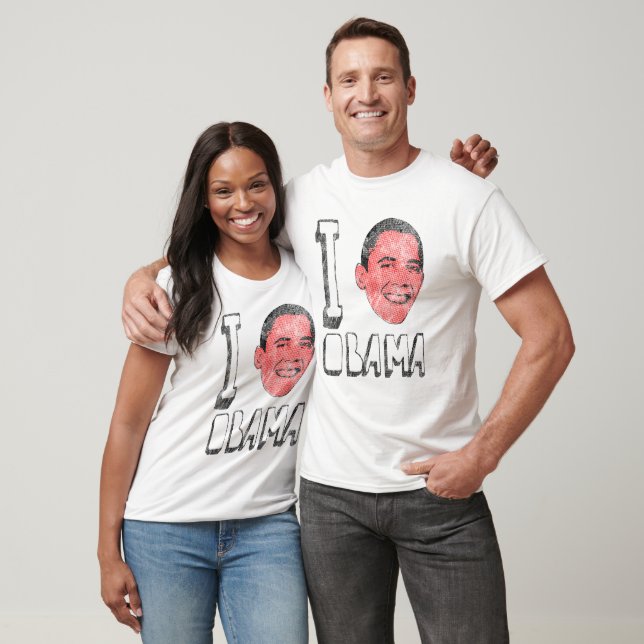 T-shirt vintage I Heart Obama (Unisexe)