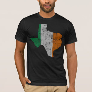 T-shirt Vintage Irish Flag Texas State