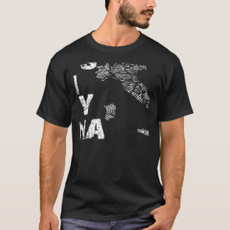 T-shirt Vintage It's In My DNA Italy Fingerprint Map Itali