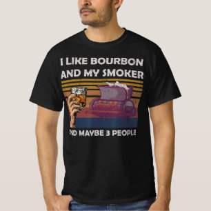 T-shirt Vintage J'Aime Bourbon Mon Fumeur 3 Personnes Cade