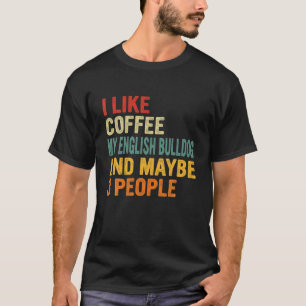 T-shirt Vintage J'Aime Le Café Mon Chien Chien Français