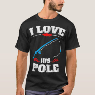 T-shirt Vintage J'Aime Son Pôle Drôle Pêche Couple Match